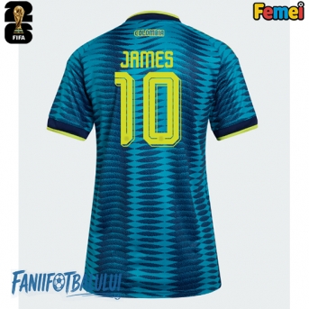 Columbia James Rodriguez #10 Echipament de Fotbal Replică Mondial 2026 Femei Deplasare
